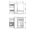 Wago 770-1681 h-Verteiler 4-polig Grau