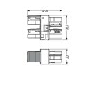 Wago 770-1704 3-fach-Verteiler 2-polig Grau