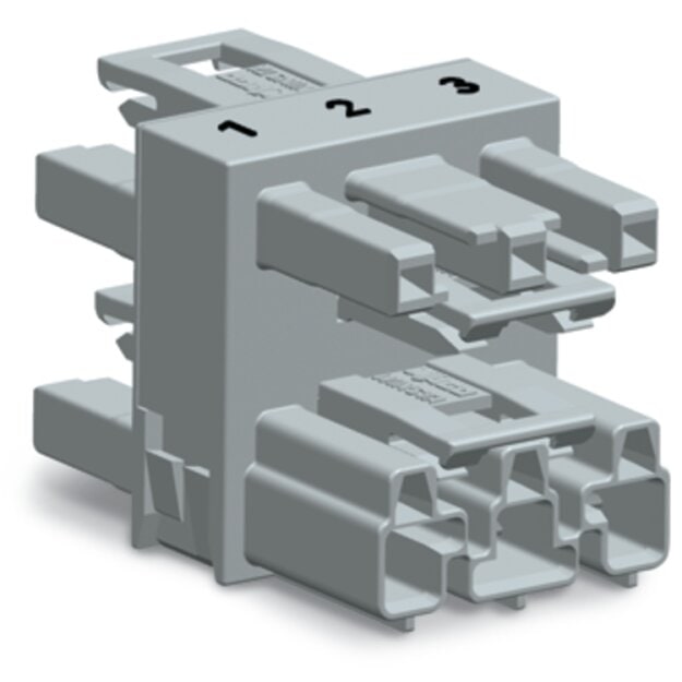 Wago 770-1714 3-fach-Verteiler 3-polig Grau