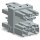 Wago 770-1714 3-fach-Verteiler 3-polig Grau