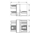 Wago 770-1781 h-Verteiler 4-polig Grau