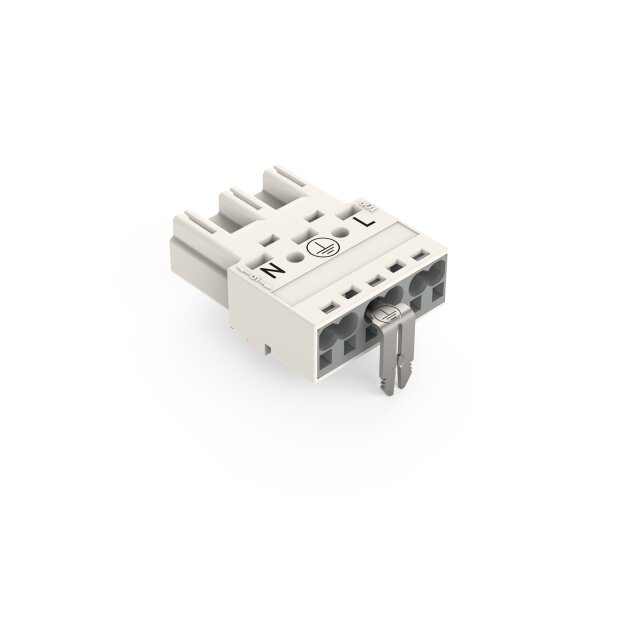 Wago 770-233/002-000 Stecker mit PE-Direktkontat Weiß