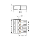 Wago 770-254/081-000 Stecker 4-polig Grau