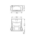 Wago 770-318 Snap-In-Rahmen Schwarz