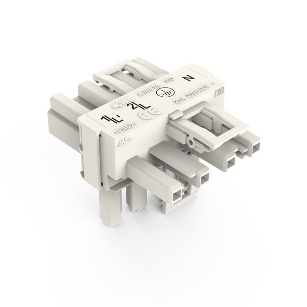 Wago 770-677 T-Verteiler 4-polig Weiß