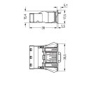 Wago 770-753 Snap-In-Stecker Grau
