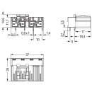 Wago 770-854/011-000 Stecker für Leiterplatten Grau