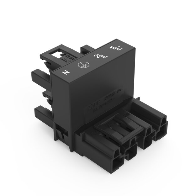 Wago 770-945 h-Verteiler 4-polig Schwarz