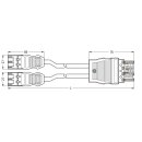 Wago 771-5001/110-000 konfektionierte Y-Leitung Schwarz