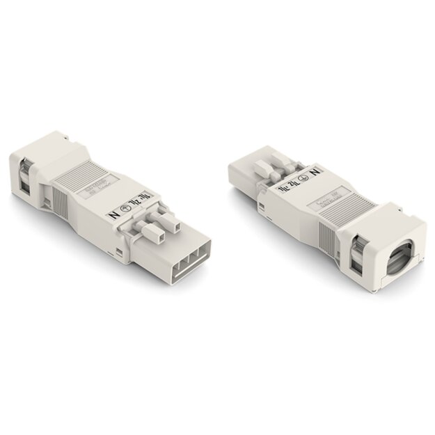 Wago 890-134 Stecker mit Zugentlastungsgehäuse Weiß