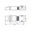 Wago 890-134 Stecker mit Zugentlastungsgehäuse...