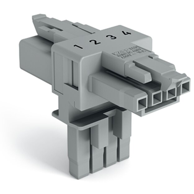 Wago 890-1631 T-Verteiler 4-polig Grau