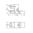 Wago 890-1681 h-Verteiler 4-polig Grau