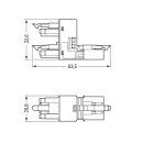 Wago 890-1781 h-Verteiler 4-polig Grau