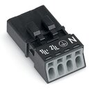Wago 890-214 Stecker 4-polig Schwarz