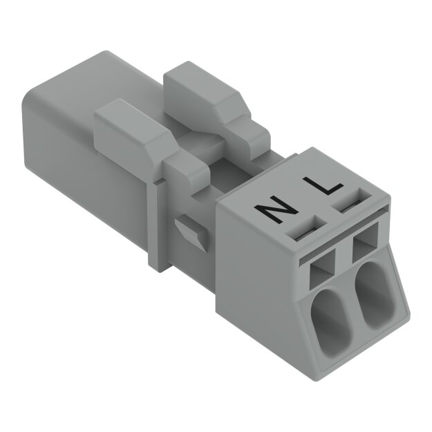 Wago 890-252/060-000 Stecker 2-polig Grau