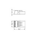 Wago 890-254/060-000 Stecker 4-polig Grau