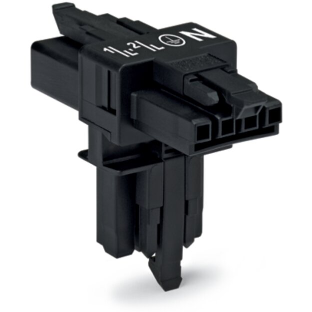 Wago 890-627 T-Verteiler 4-polig Schwarz