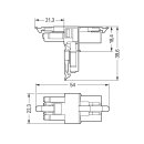 Wago 890-627 T-Verteiler 4-polig Schwarz