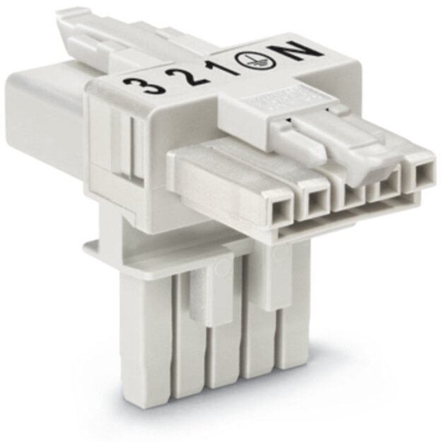 Wago 890-671 T-Verteiler 5-polig Weiß
