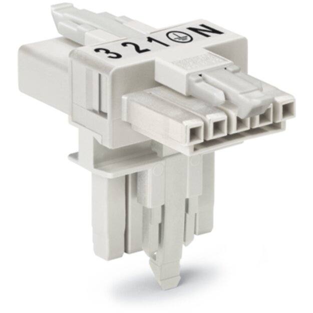 Wago 890-672 T-Verteiler 5-polig Weiß