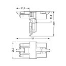 Wago 890-672 T-Verteiler 5-polig Weiß