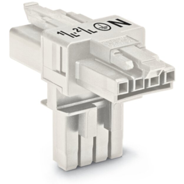 Wago 890-676 T-Verteiler 4-polig Weiß