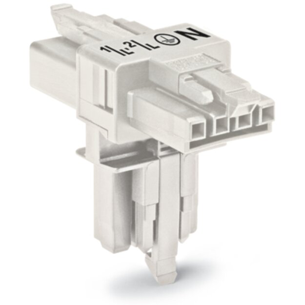 Wago 890-677 T-Verteiler 4-polig Weiß