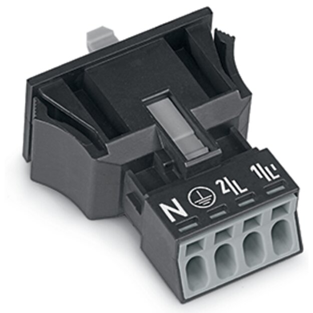 Wago 890-704 Snap-In-Buchse Schwarz