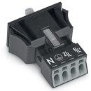 Wago 890-704 Snap-In-Buchse Schwarz