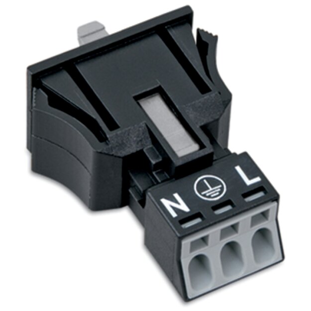 Wago 890-713 Snap-In-Stecker Schwarz