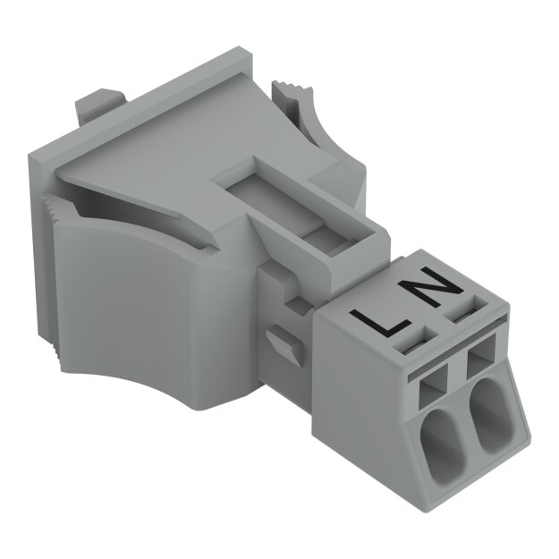 Wago 890-742/060-000 Snap-In-Buchse Grau