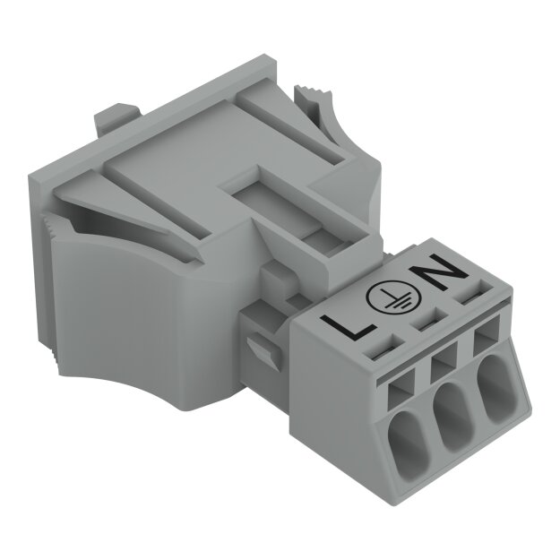 Wago 890-743/060-000 Snap-In-Buchse Grau