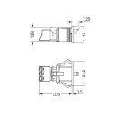 Wago 890-743/060-000 Snap-In-Buchse Grau