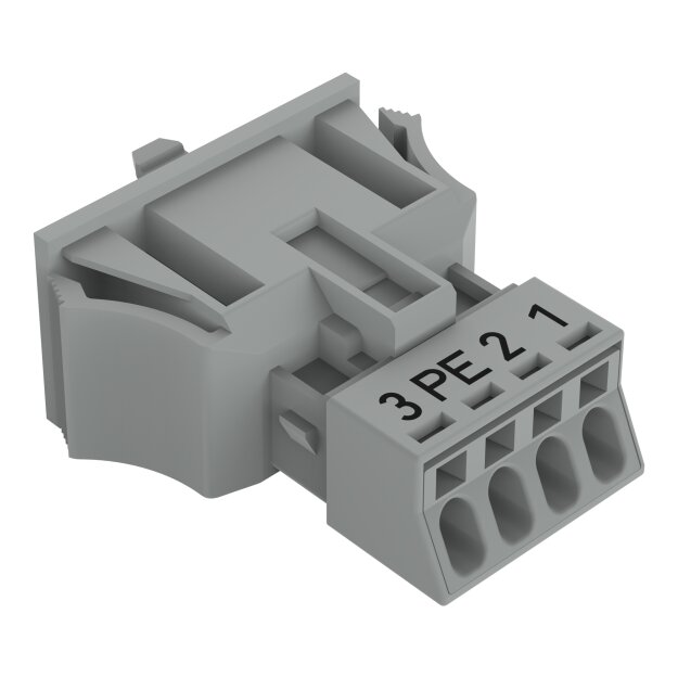 Wago 890-744/062-000 Snap-In-Buchse Grau