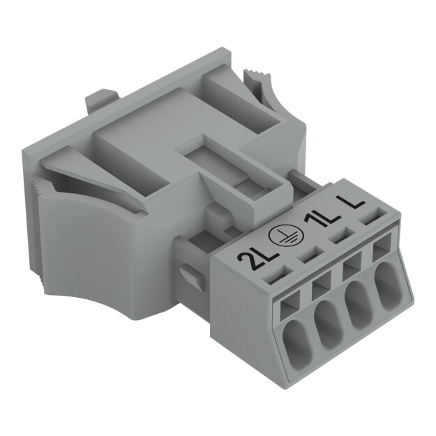 Wago 890-744/064-000 Snap-In-Buchse Grau