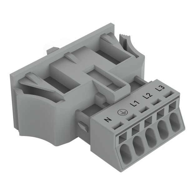Wago 890-745/060-000 Snap-In-Buchse Grau