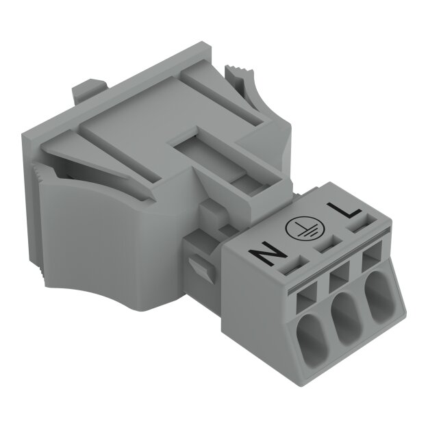 Wago 890-753/060-000 Snap-In-Stecker Grau