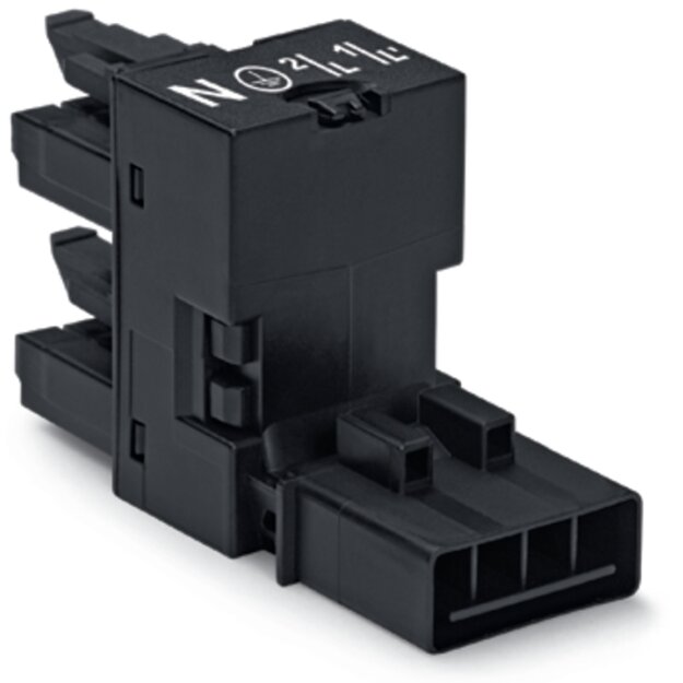 Wago 890-944 h-Verteiler 4-polig Schwarz