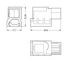 Wago 893-121 Einspeisemodul Schwarz