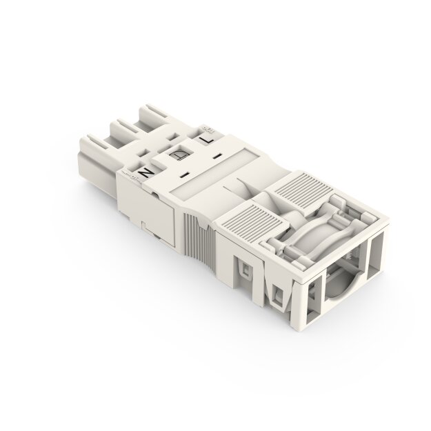 Wago 770-233/035-050 Stecker mit Zugentlastungsgehäuse Weiß