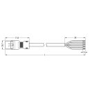 Wago 891-8995/206-407 Konfektionierte Anschlussleitung Grau