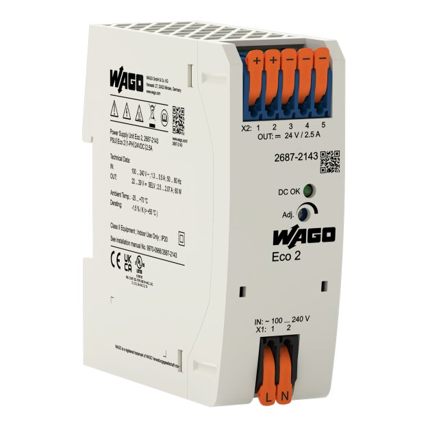 Wago 2687-2143 Netzgerät Eco 2,1-phasig