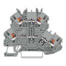 Wago 2200-2201/352-000 Doppelstockklemme Drücker Grau