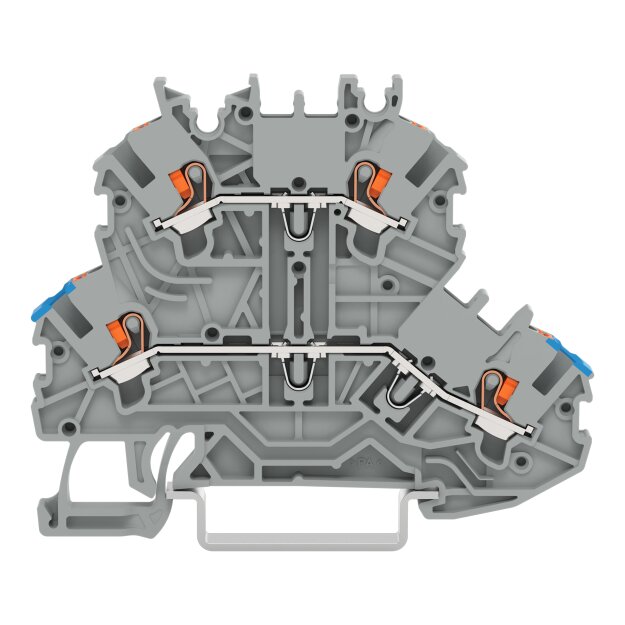 Wago 2200-2202 Doppelstockklemme Drücker Grau