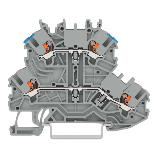 Wago 2200-2203 Doppelstockklemme Drücker Grau