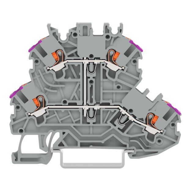 Wago 2200-2208 Doppelstockklemme Drücker Grau