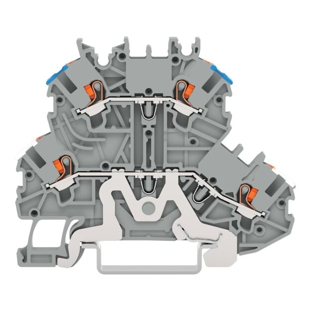 Wago 2200-2218 Doppelstockklemme Drücker Grau