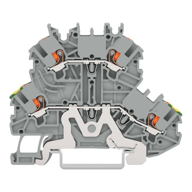 Wago 2200-2227 Doppelstockklemme Drücker Grau