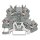 Wago 2200-2228 Doppelstockklemme Drücker Grau